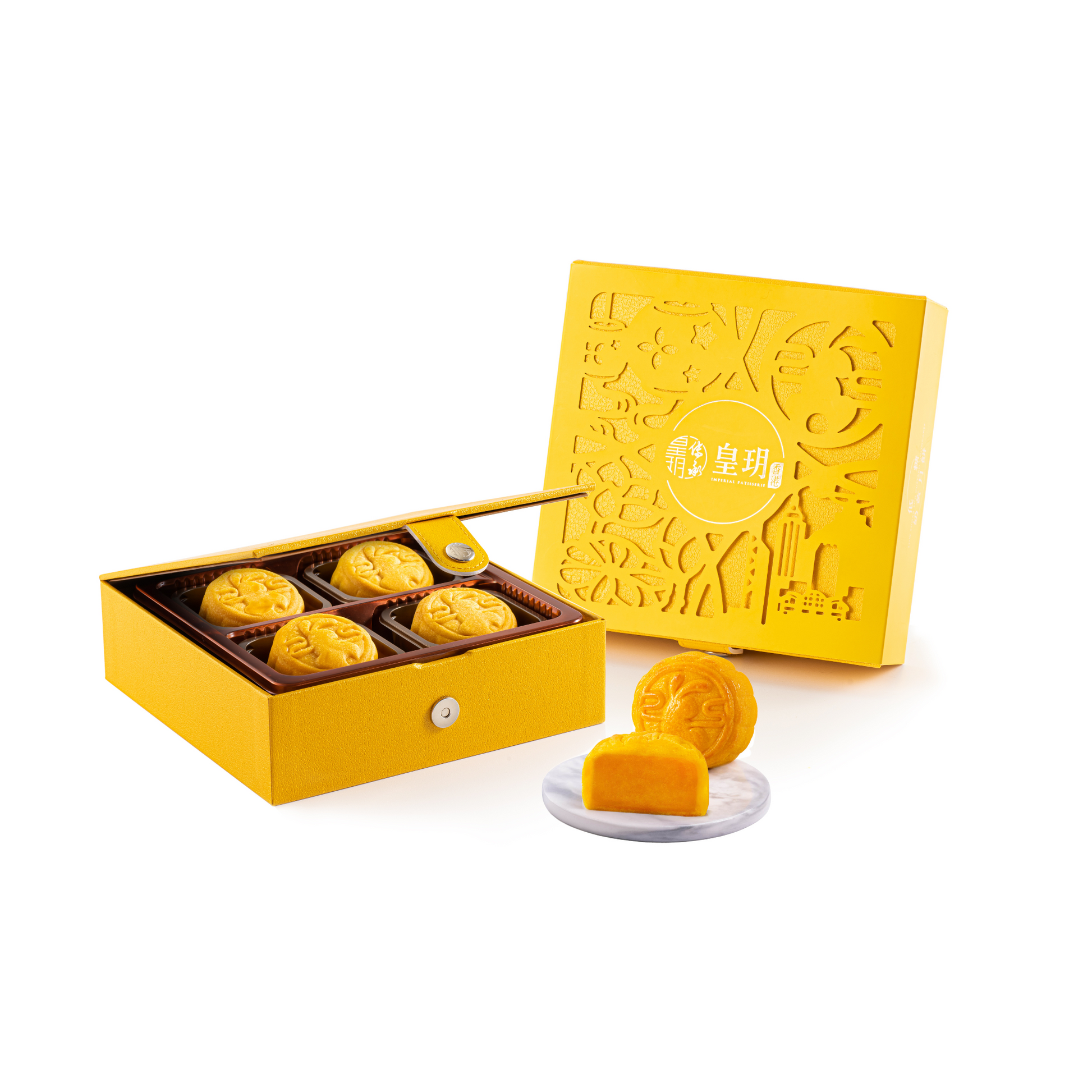 低糖奶⿈⽉餅 Low Sugar Egg Custard Mooncakes